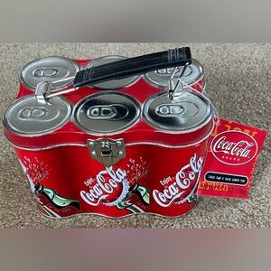 Coca Cola Collectible Can 6 pack Lunch Tin with Handle
